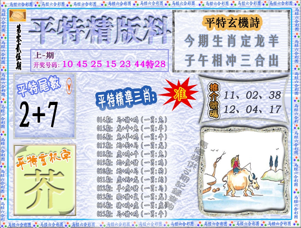 025期平特精版料[图]