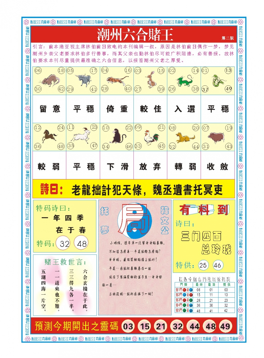 025期潮州六合赌王B[图]