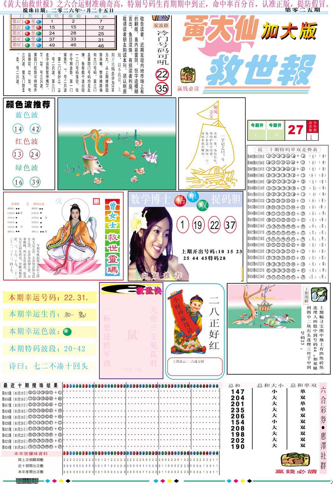 025期黄大仙救世A加大版[图]