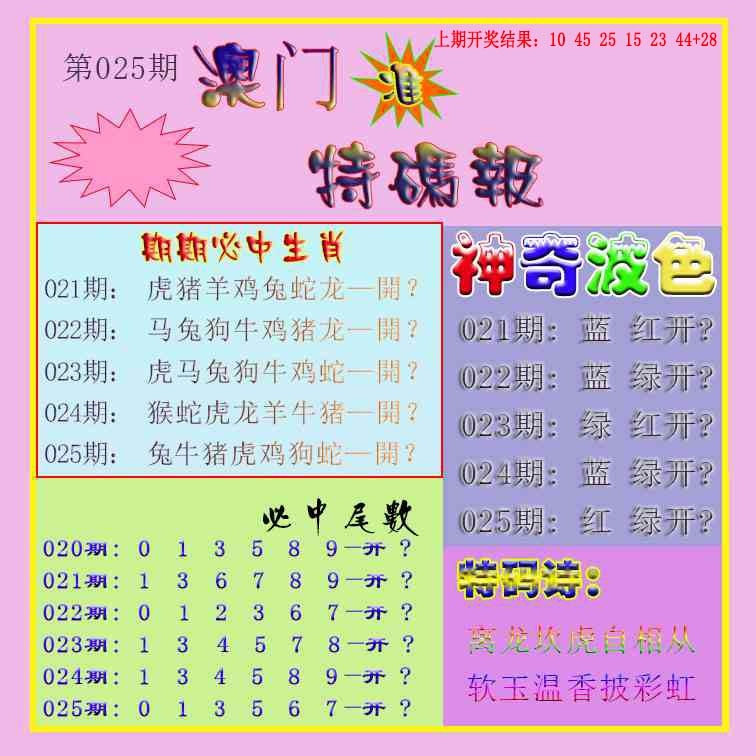 025期生财有道特码报[图]