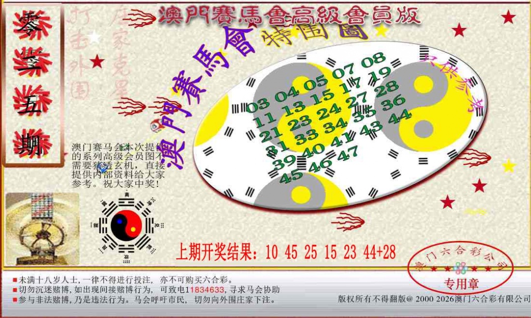 025期赛马会高级特围图[图]
