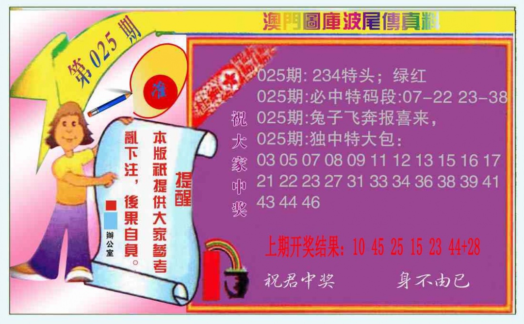 025期波尾传真料[图]