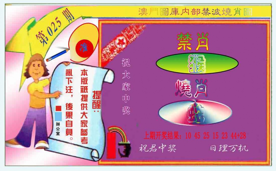 025期禁波烧肖图[图]