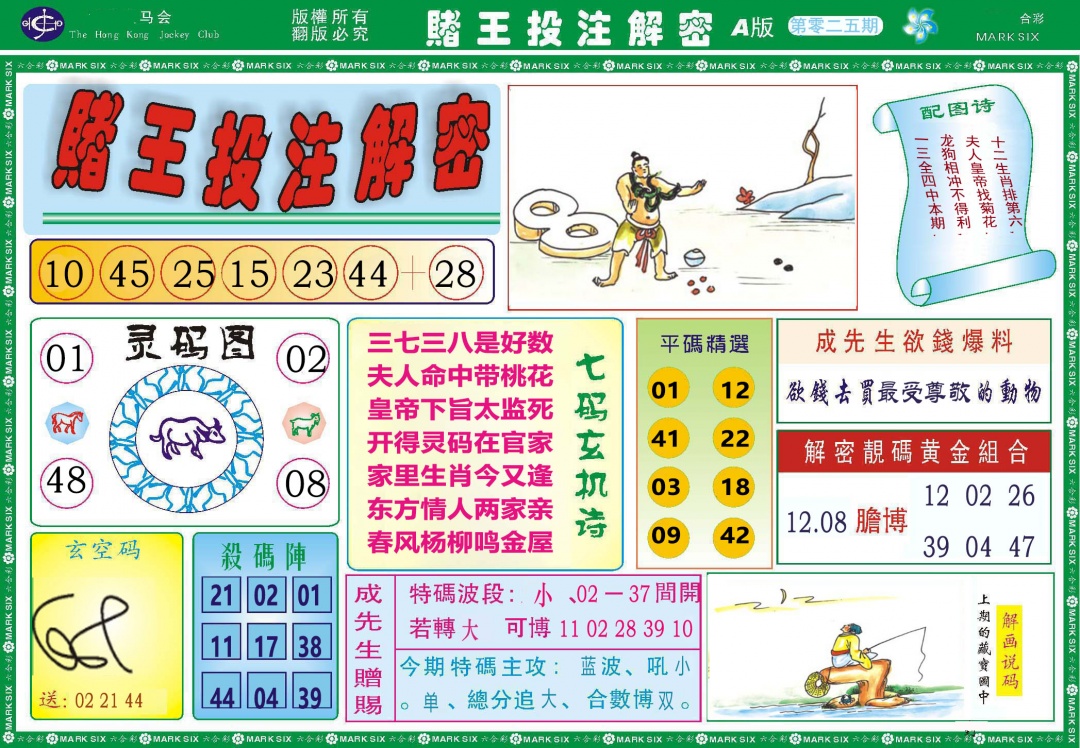 025期赌王投注解密[图]