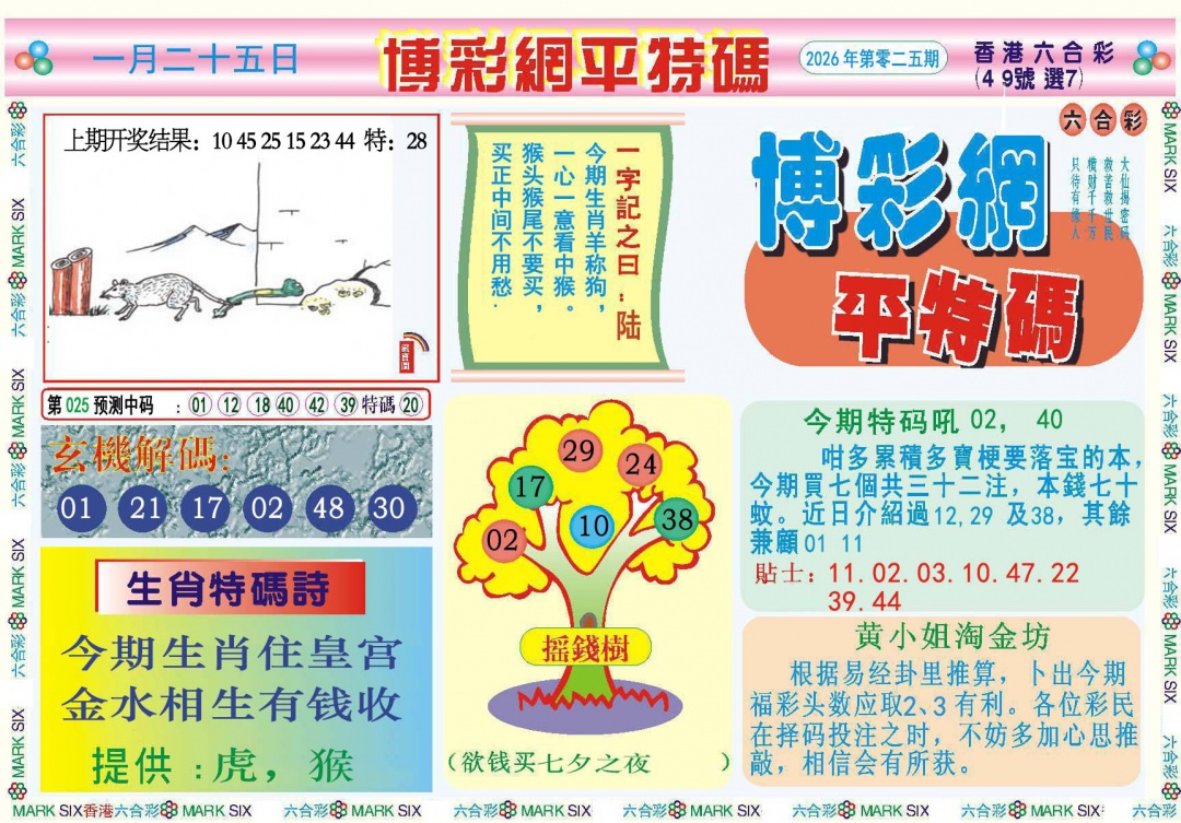 025期博彩网平特报[图]
