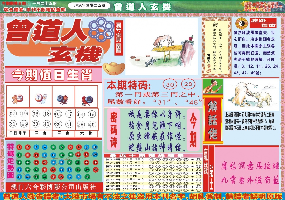 025期曾道人玄机A[图]