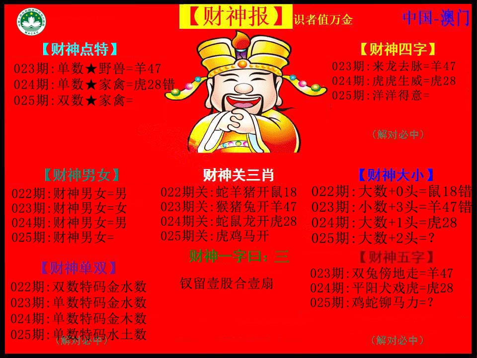 025期红财神[图]