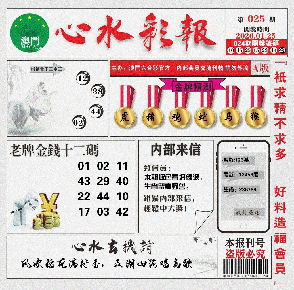 025期心水彩报[图]