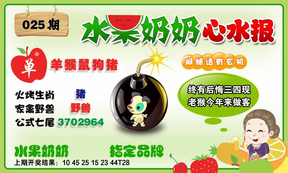 025期水果心水报[图]