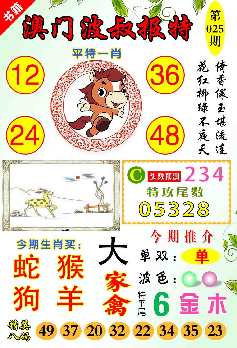 025期澳门波叔报特[图]