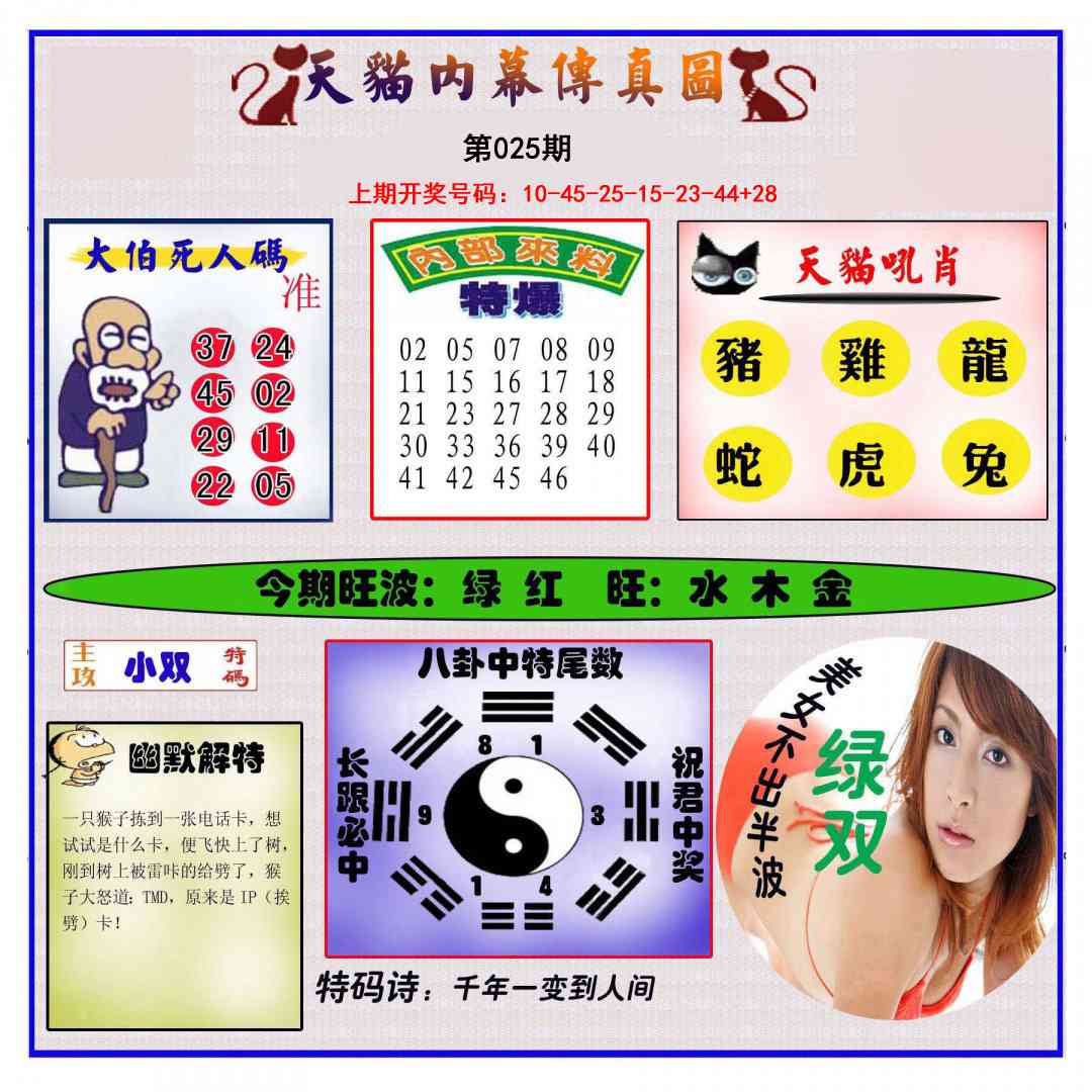 025期内幕传真图[图]