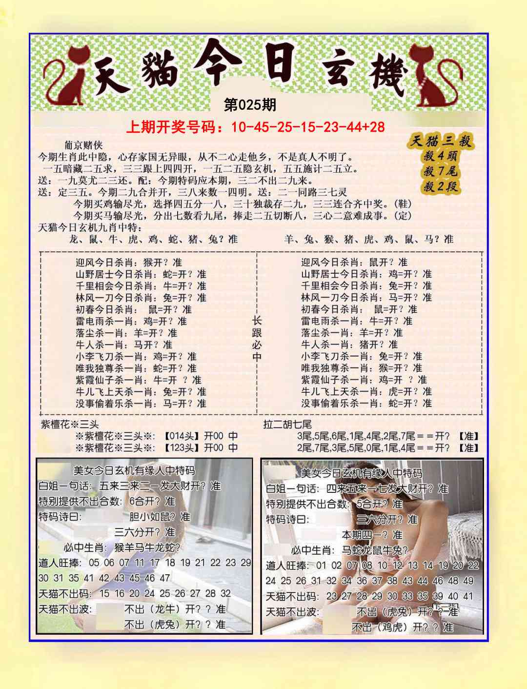025期今日玄机图B[图]
