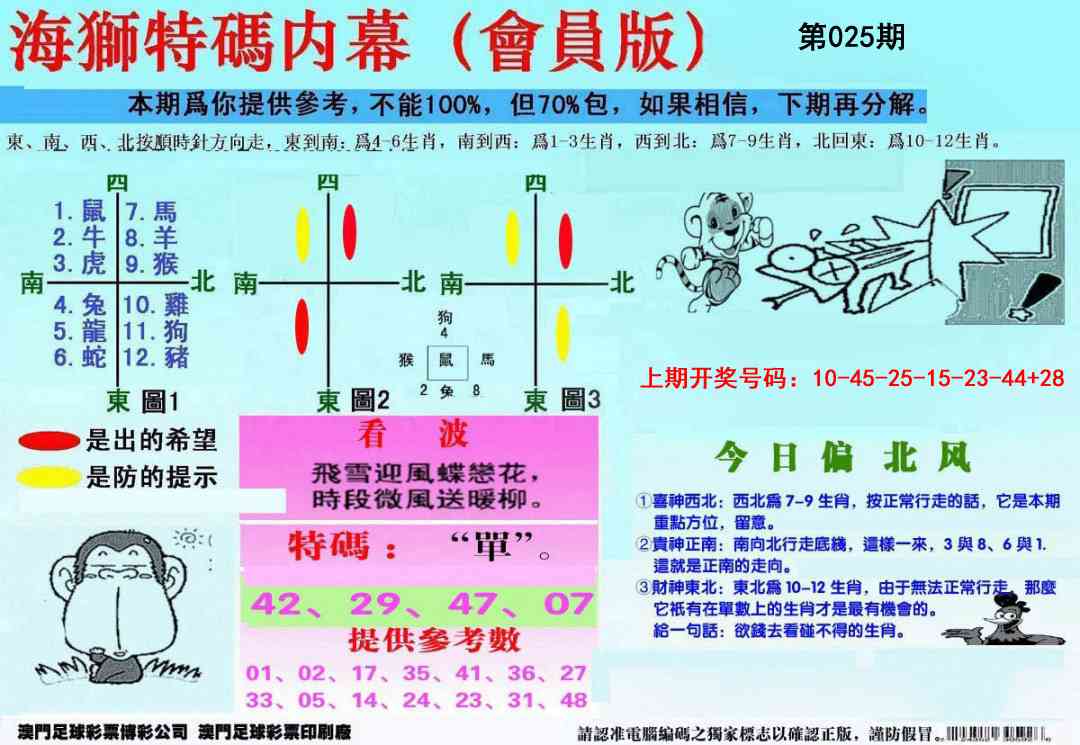 025期另版海狮特码内幕报[图]