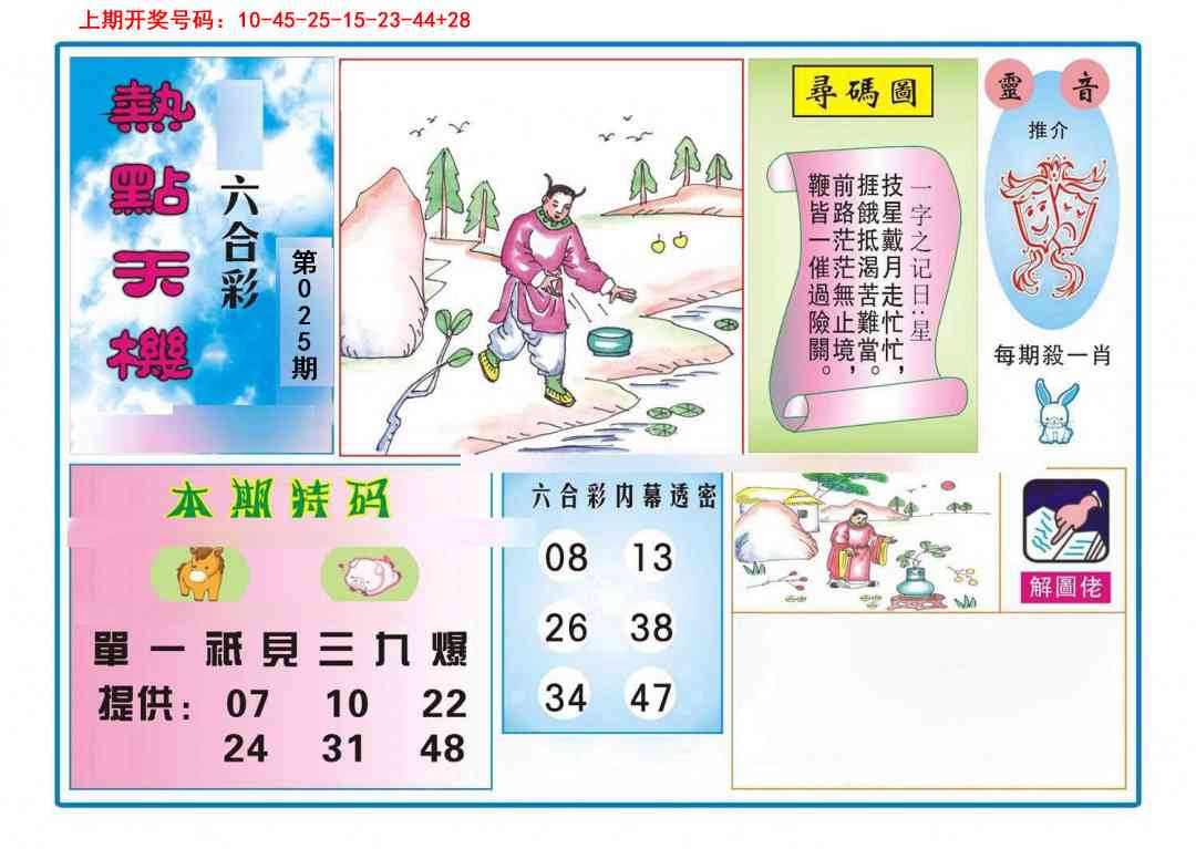 025期热点天机[图]