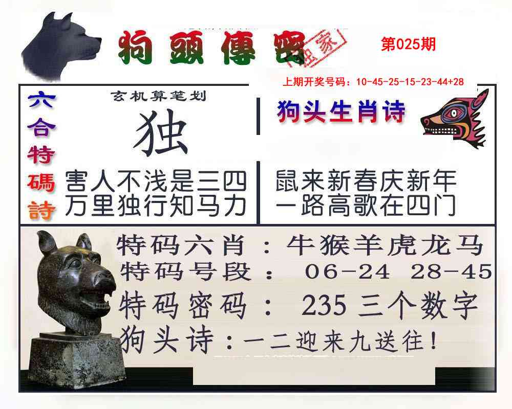 025期狗头传密[图]