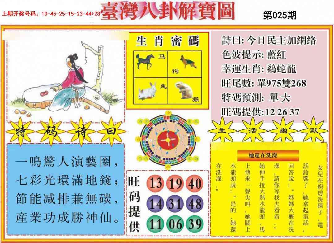 025期台湾八卦解宝图[图]