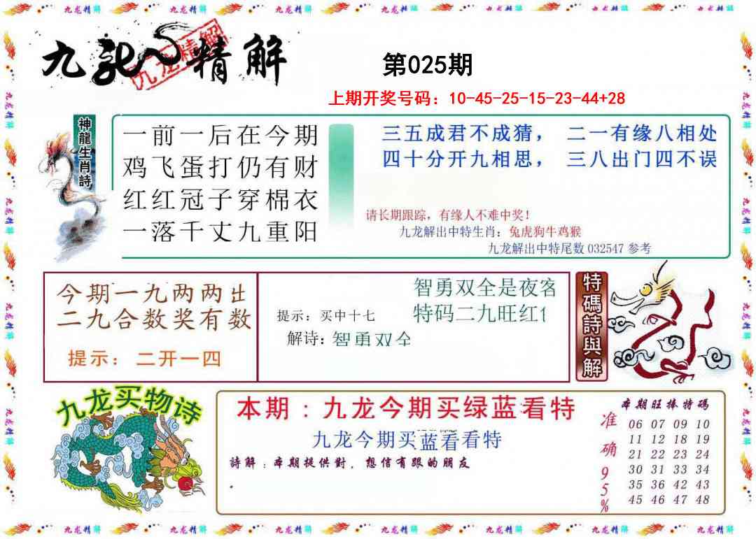 025期九龙精解[图]