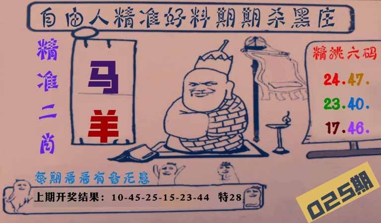 025期自由人二肖六码[图]